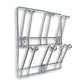 Stainless steel mug rack fixed on wall for kitchen organization