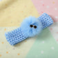 Soft elastic headband with pom pom for infants