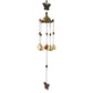 Vibrant outdoor wind bell chime hanging on porch hook