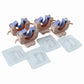 Multiple wall mounted clips organizing cleaning tool handles neatly