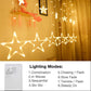 Detailed shot of individual star lights showcasing various lighting effects.