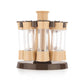 Side profile of the revolving spice tower organizer, showcasing its sleek look.