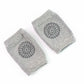 Wool knit knee sleeves for toddlers in grey for warm and cushioned support