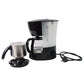Side view of compact and stylish automatic drip coffee maker