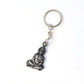 Back side view of Hanuman Ji sitting pose metal keychain