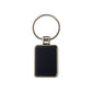 Black bar luxe metal key tag in rectangular design