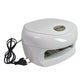 The AuriGlam LED UV Nail Lamp with its interior lights illuminated, ready for use.