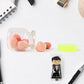 Close-up of Candy Themed Pencil Set accessories including sharpener and eraser