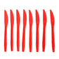 Bulk pack of durable plastic knives for daily use in food service