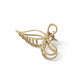 Leaf design hair claw clip with matte finish