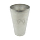 The stainless steel travel mug showcased with its secure, spill-proof lid.