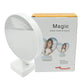 The LED Mirror Photo Frame showcasing its polymer frame material and white color.