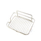 Elevated stainless steel soap stand holding bathroom essentials securely
