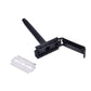 Black razor featuring a durable plastic grip, designed for a steady hold and smooth shave.