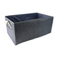The collapsible storage box shown folded flat for ultimate space-saving.