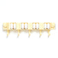 Wall-mounted tool organizer rack holding brooms and mops securely