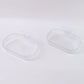 Sleek transparent soap tray with easy wall mount feature and drainage