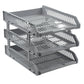 Open drawer of a file rack showing organized magazines and folders.