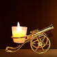Glass candle holder featuring heritage style tealight design for Diwali