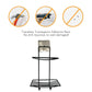 Durable two-tier soap rack securely holding multiple soap bars.