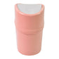 Three colorful mini dustbins in white, blue, and pink, highlighting compact design.