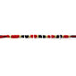 Festive multicolor thread rakhi with pearl and golden bead work