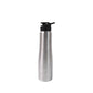 Leak-proof cap detail on stainless steel insulated water bottle