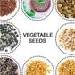 Mixed vegetable seed pack suitable for growing fresh veggies at home
