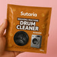 Single-use washing machine drum cleaner powder pack for deep cleaning