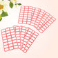 Pack of blank label sticker sheets with bold red border for office and home use