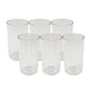 Solid clear tumbler made from heavy plastic with glass appearance
