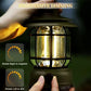 Close-up of the waterproof rechargeable LED camping lantern showing Type-C USB charging port.