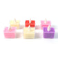 Safe flameless LED tealight candle glowing with natural flickering effect