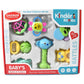 Toddler exploring a multi-textured rattle ball, enhancing fine motor skills