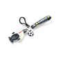 Vibrant rainbow strap cartoon football boy keychain for daily accessories