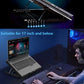 Underside view of the laptop cooling pad, highlighting the non-slip pads and sturdy design.