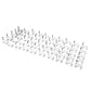 Set of nail cable clips prepared for securing various cables