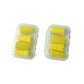 Close-up of soft foam ear plugs designed for noise reduction