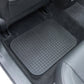 All-weather car floor mats with textured surface for dirt and debris trapping