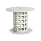Flexible silicone sink and tub hair catcher strainer in use