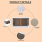 Plastic folding wardrobe organizer with wheels and double doors closed