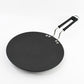 Close-up of the heat-resistant handle on non-stick tawa