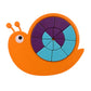 Young child actively playing with the educational Snail Puzzle, enhancing motor skills.