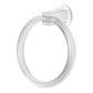 The clear ABS towel ring displayed against a neutral background, highlighting its transparency and form.