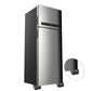 An appliance, possibly a refrigerator, elevated by the heavy-duty base stand set.