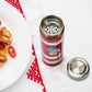 Angled view of the durable 380ml stainless steel bottle with cap on.