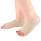 Foot arch support worn inside orthopedic shoes or slippers.