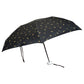 Top-down view of the closed compact umbrella with its zip case.