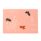 Set of four stylish dining placemats with fish patterned design
