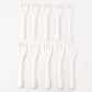 Compostable bagasse forks for picnic and party use, eco-friendly alternative